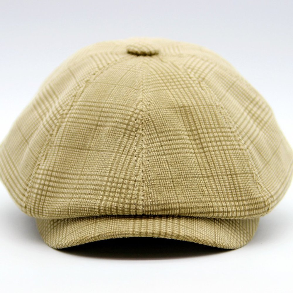 Creamy Brown Baseball Cap Baker Boy Cap